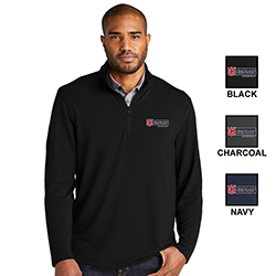 PORT AUTHORITY MICROTERRY 1/4 ZIP PULLOVER